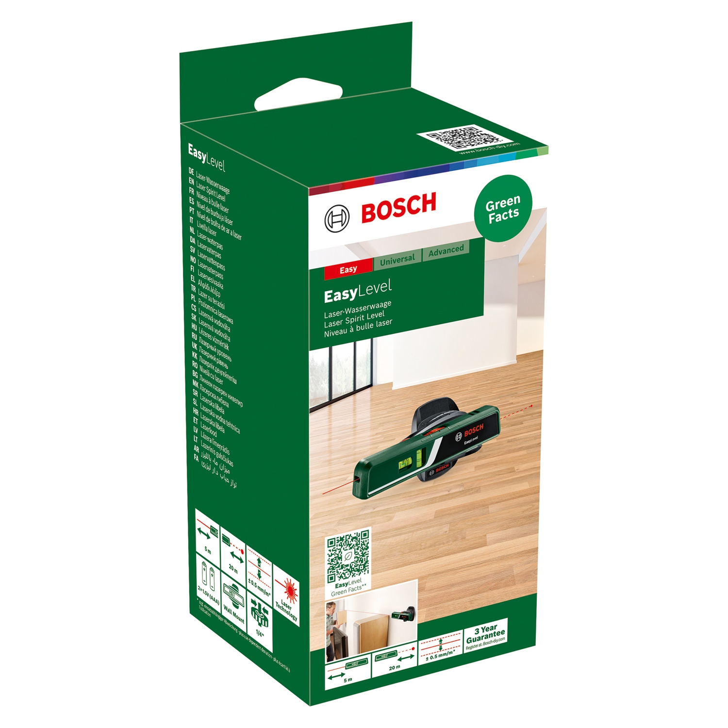 Zasięg pracy do 5 m dla linii laserowej i 20 m dla punktu laserowego