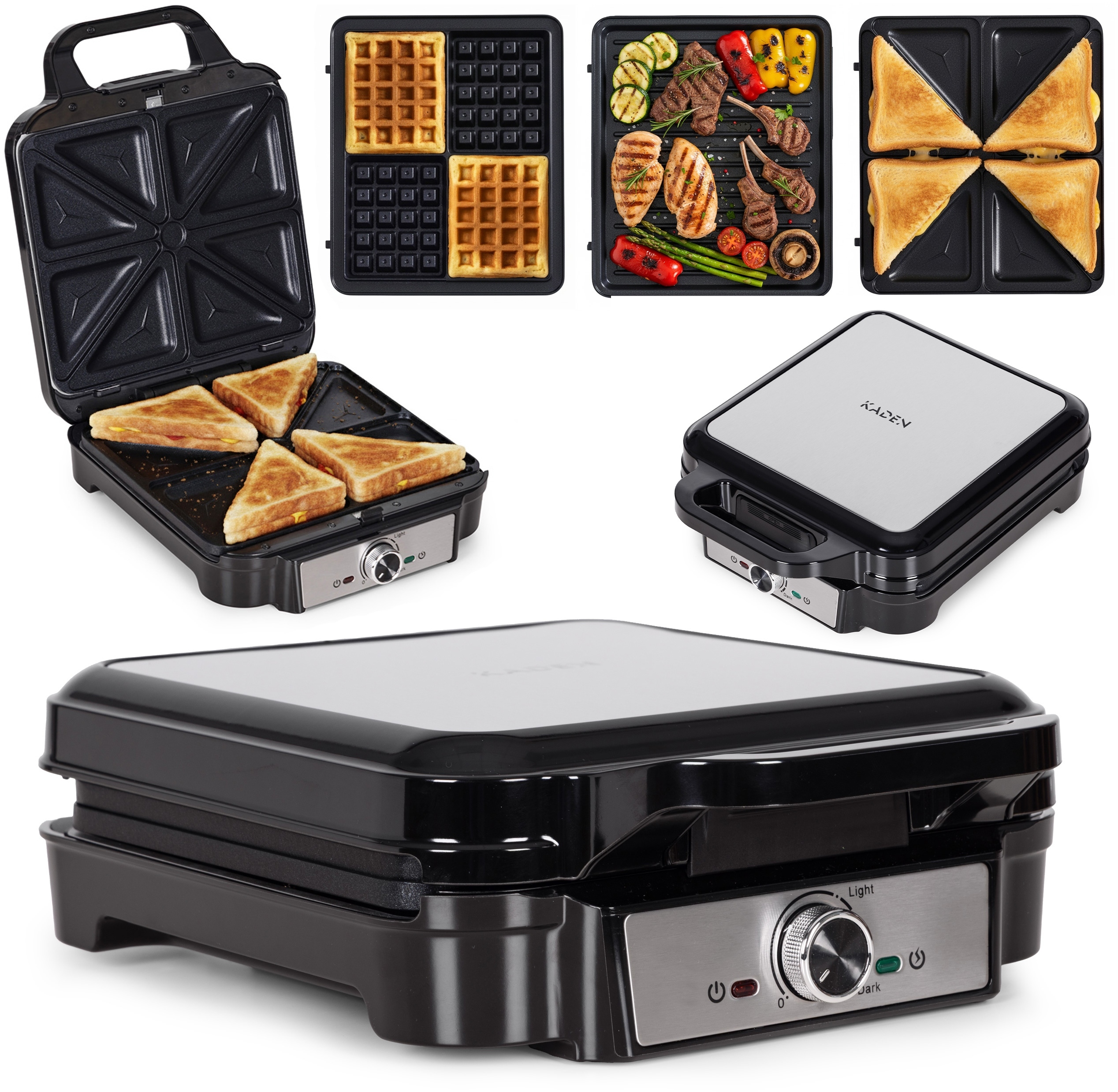 Opiekacz 3w1 KADEN 1200W – Idealne rozwiązanie do każdej kuchni