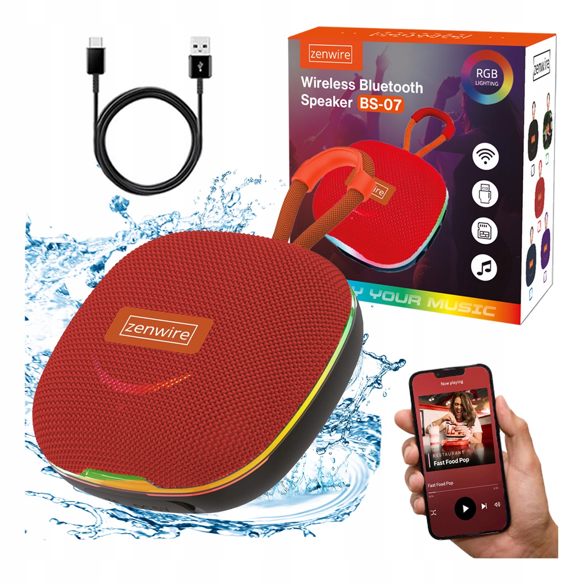 Funkcje multimedialne – Odtwarzanie z USB, TF i Radio FM