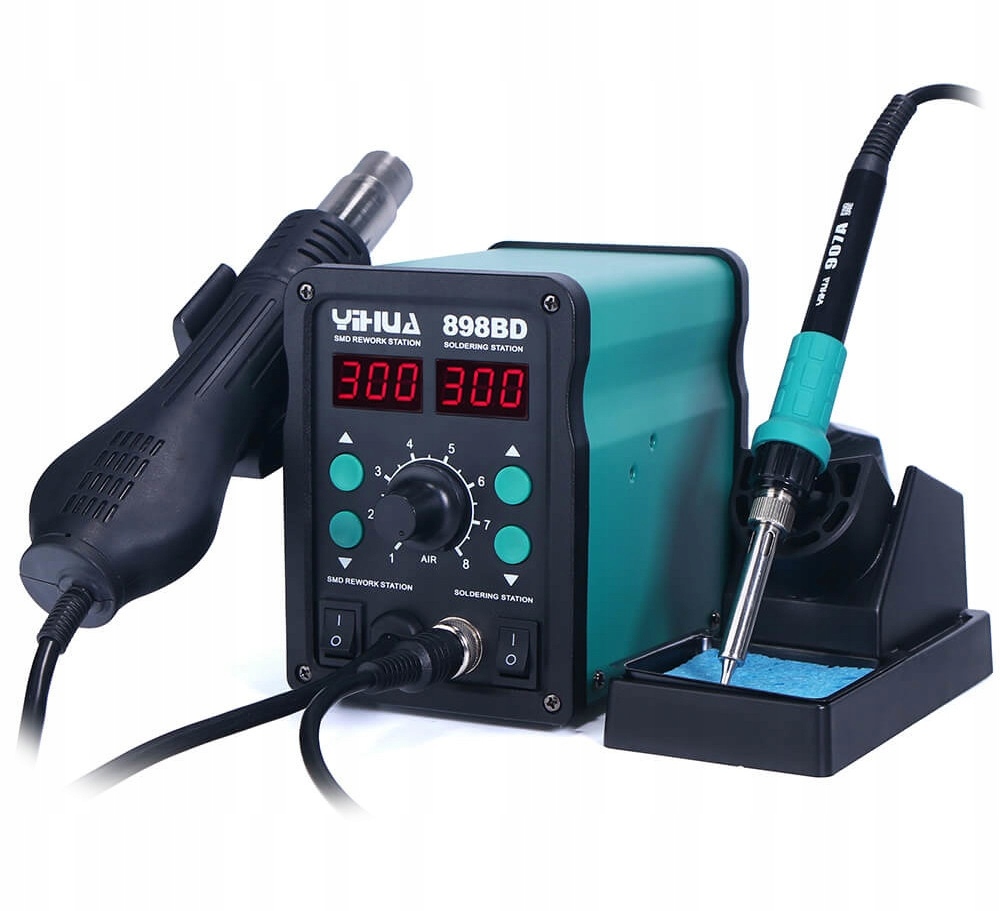 Funkcjonalność 2w1 – Lutownica grotowa i hotair w jednym urządzeniu
