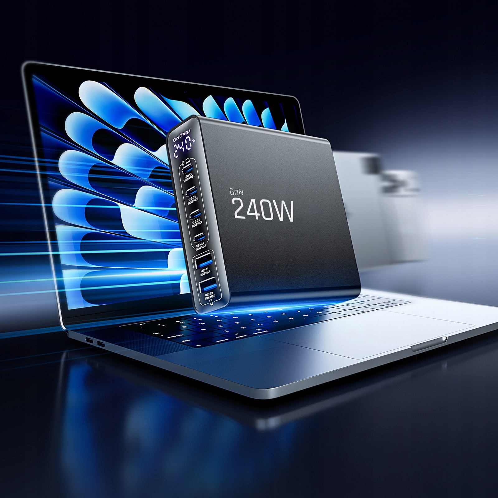 Wydajność ładowania do 240W – Idealne dla laptopów i urządzeń mobilnych