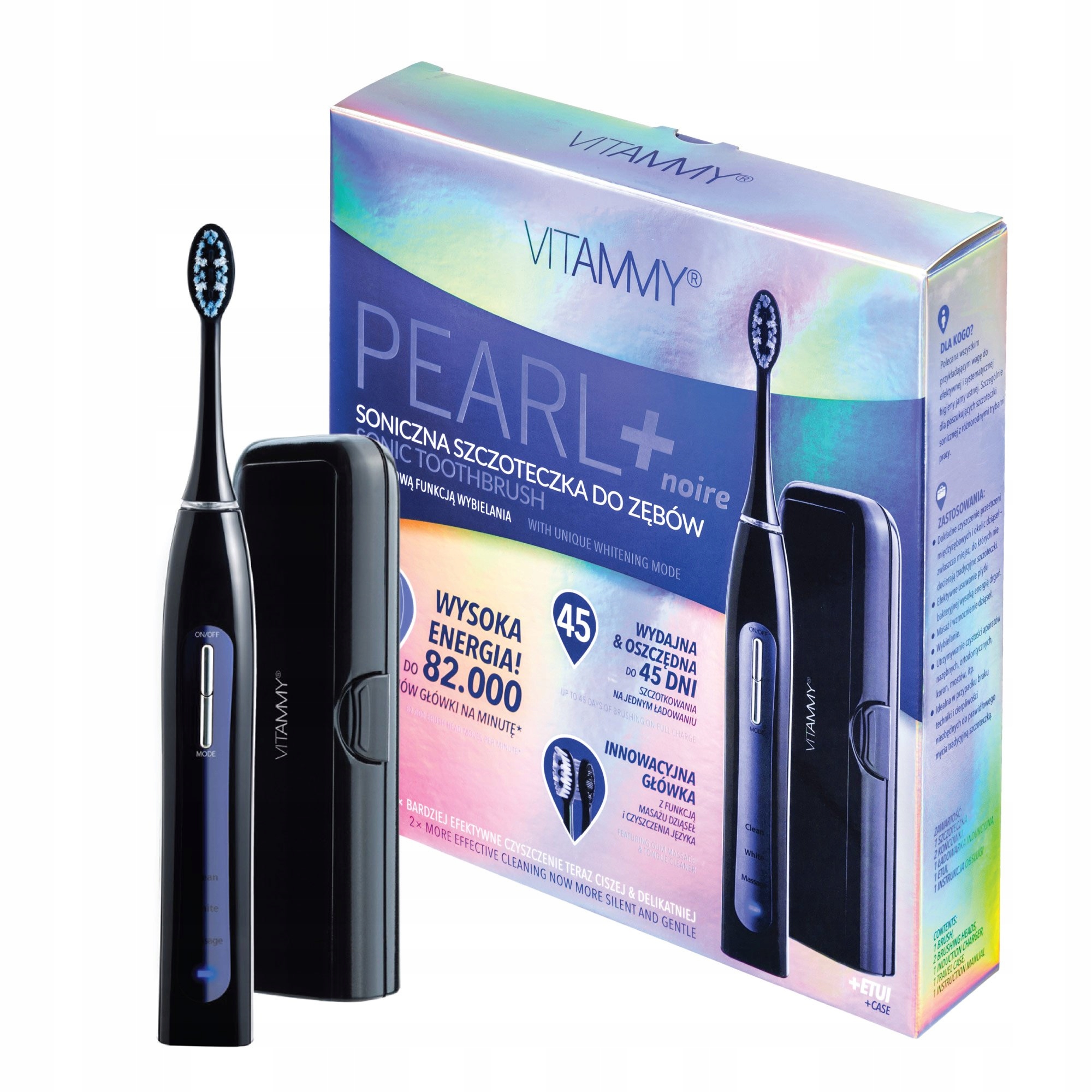 Vitammy Pearl+ Black – Innowacyjna szczoteczka soniczna do zębów