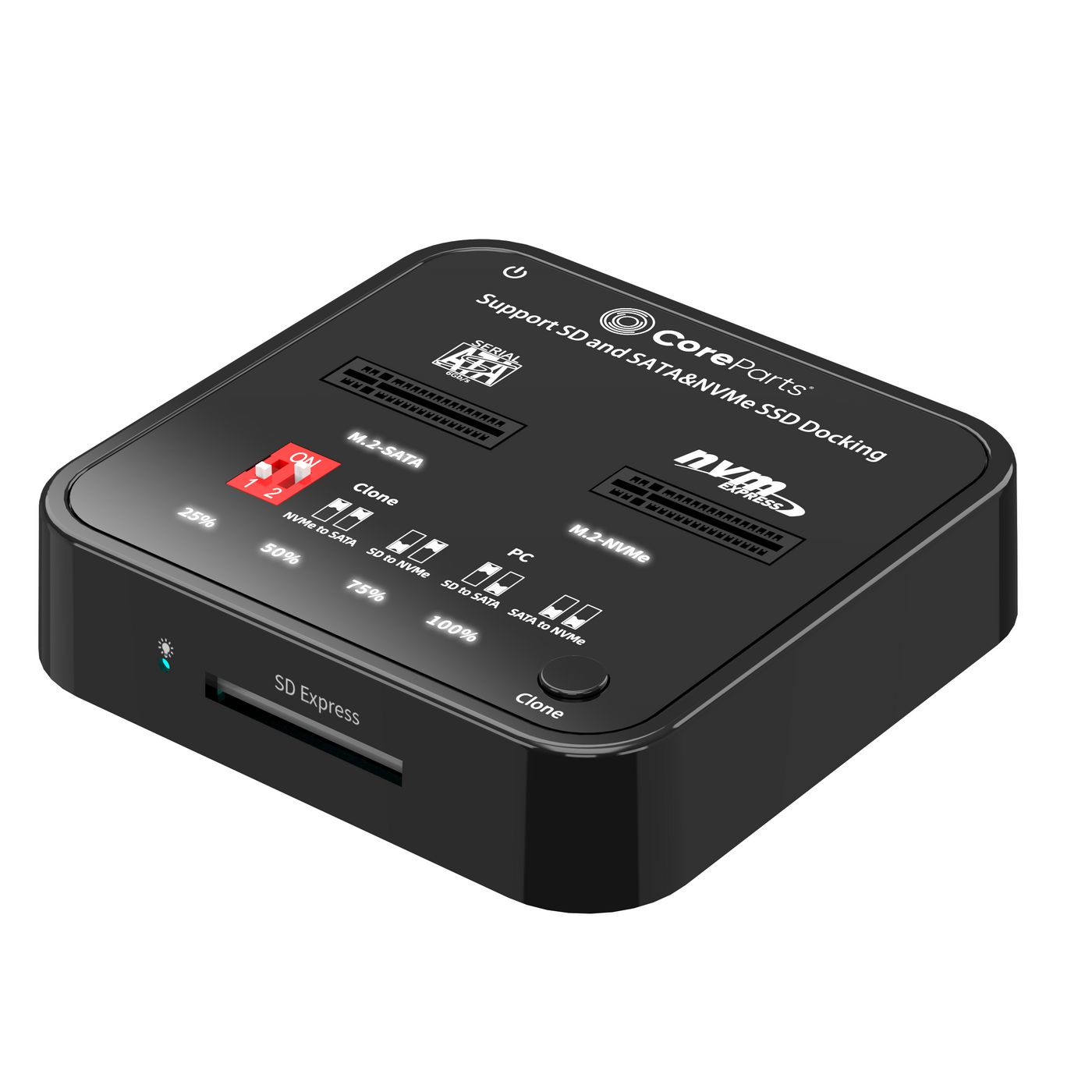 Wskaźniki LED – Monitorowanie postępu klonowania