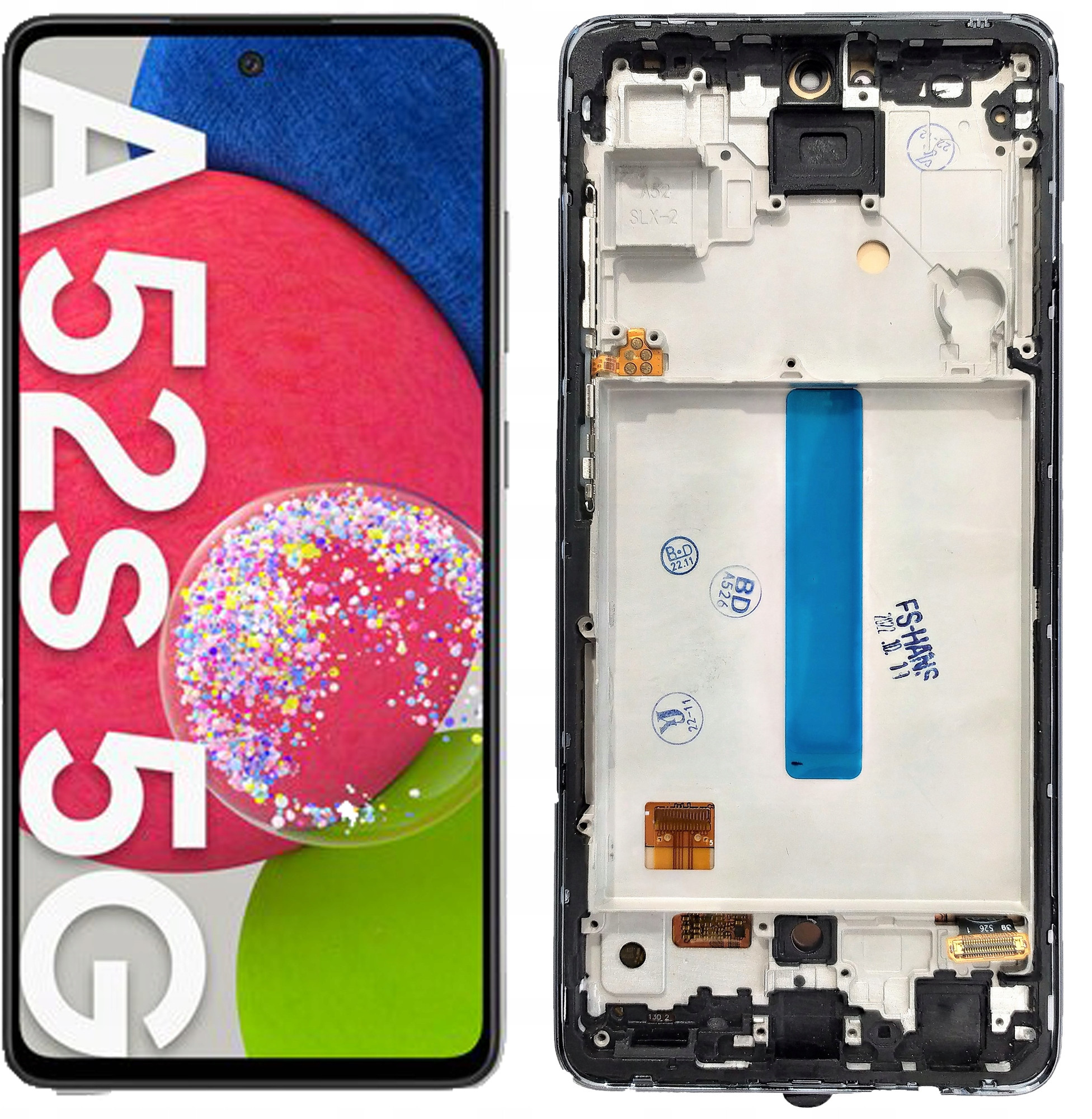 Wyświetlacz Ekran LCD do Samsung A52s 5G OLED Ramka Czarna – Idealny zamiennik