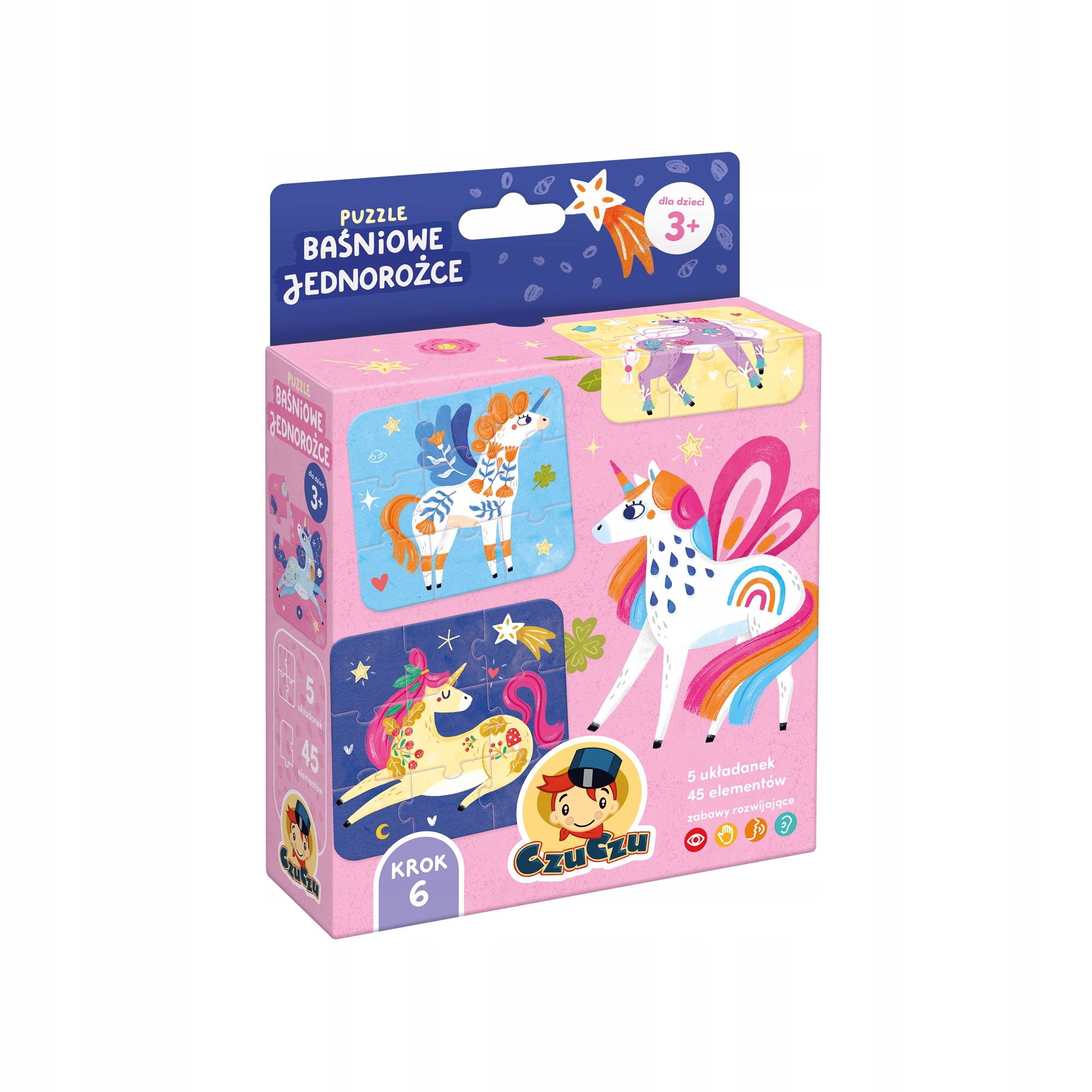 CzuCzu Puzzle Baśniowe jednorożce 3+ – Magiczna zabawa dla najmłodszych
