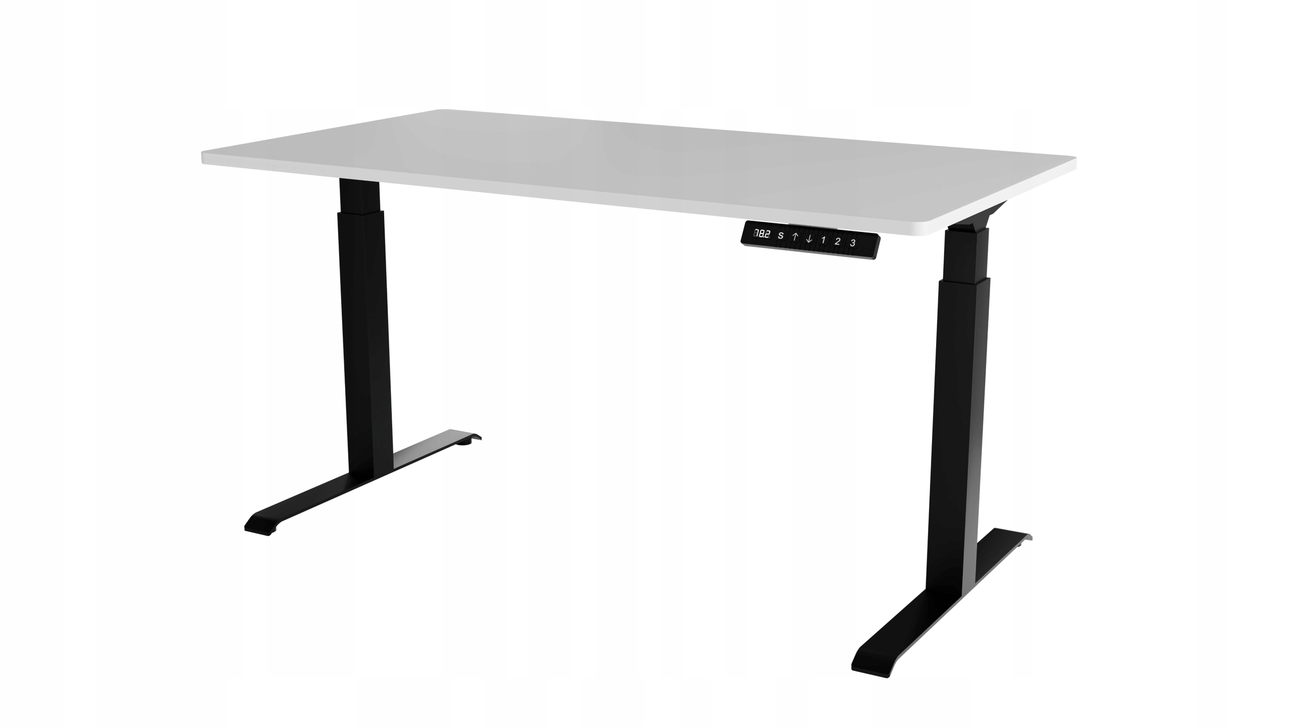 Biurko elektryczne Cama Meble MOON LONG 150x80x72-120 czarny/biały – Komfort i nowoczesność w Twoim biurze