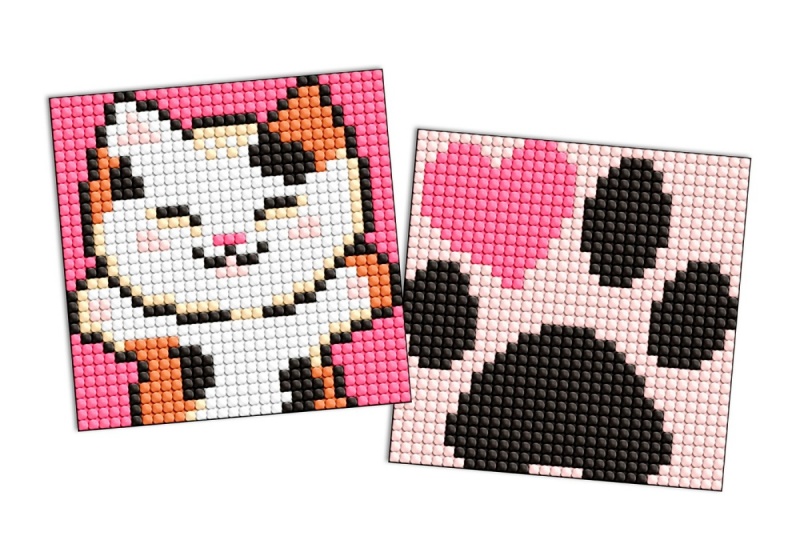 Diamentowa mozaika na magnesie IDEYKA – Puszyste uściski dla dzieci