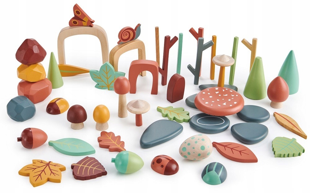 Skrzynka kreatywna drewniana - Leśne skarby Tender Leaf Toys