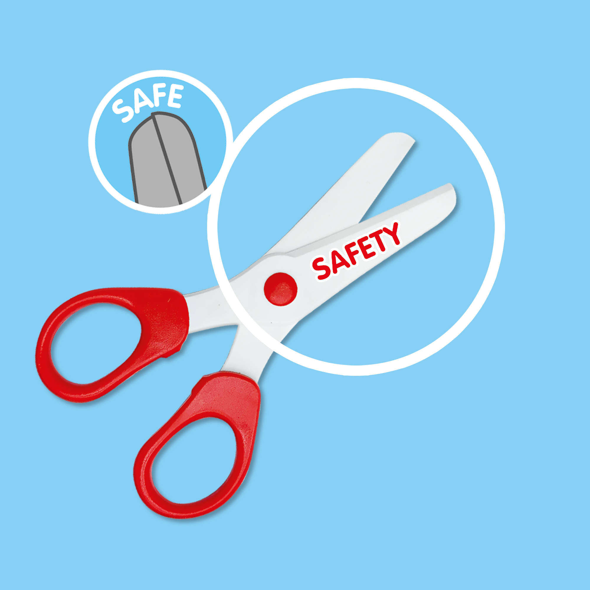 Bezpieczeństwo i ergonomia – Nożyczki z zaokrąglonymi końcami