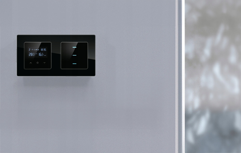 Ramka do włączników Światła Avatto N-TS10-Frame-B2 Podwójna (czarna) – Elegancja i funkcjonalność w Twoim domu