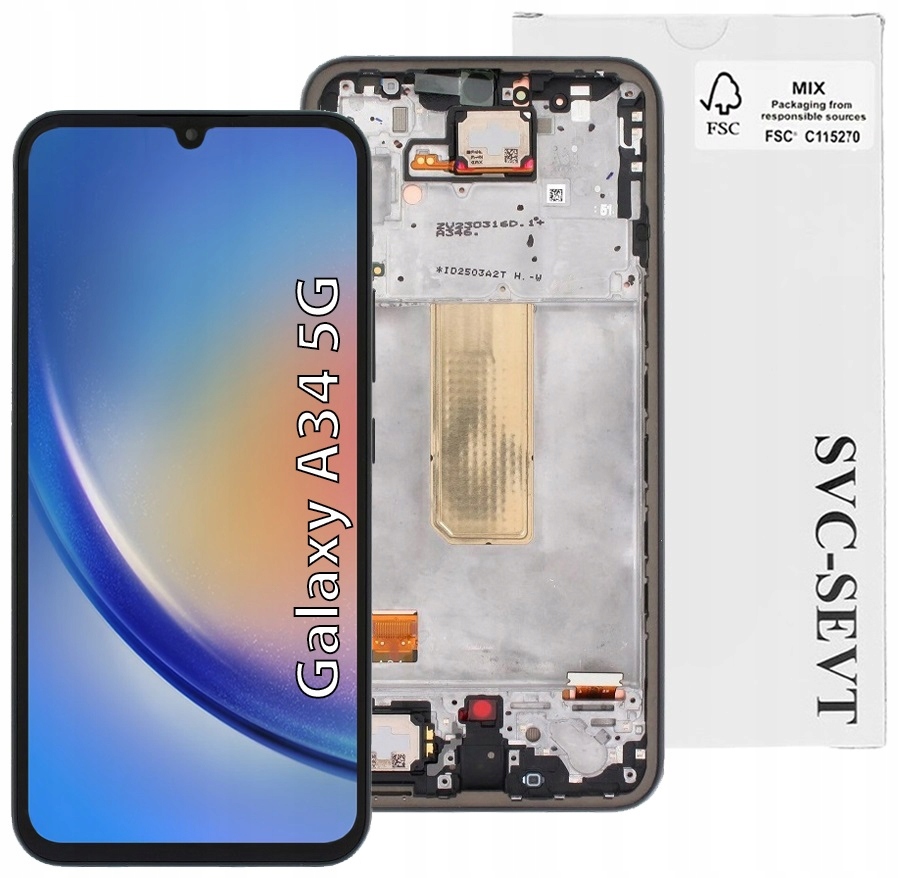 Wyświetlacz Oryginalny w Ramce do Samsung Galaxy A34 5G – Idealne rozwiązanie dla Twojego smartfona