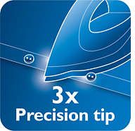 Końcówka Triple Precision ułatwia prasowanie trudno dostępnych miejsc