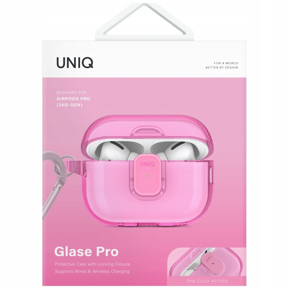 Etui UNIQ Glase Pro do Apple AirPods Pro 2 Lock Case – Elegancja i ochrona w jednym