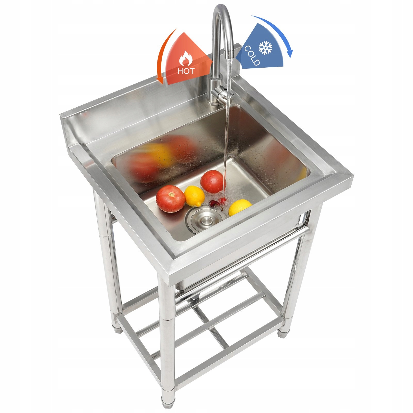 Ergonomiczne rozwiązania – kran 360° i przestrzeń do przechowywania