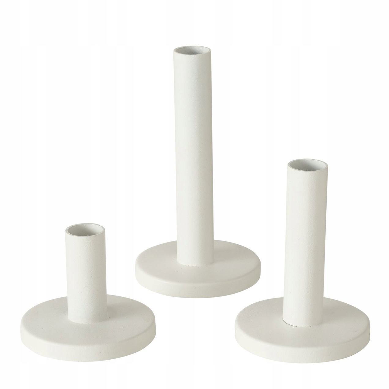 Świecznik metalowy MALKO – Zestaw 3 sztuk do eleganckiej dekoracji wnętrz