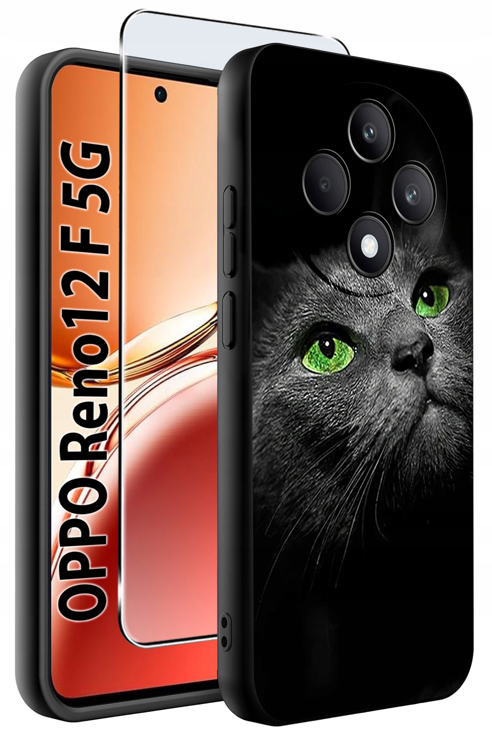 Etui do Oppo Reno 12 F 5G | 12 FS 5G WZORY | Silikonowe Matt Case + Szkło Hartowane 9H