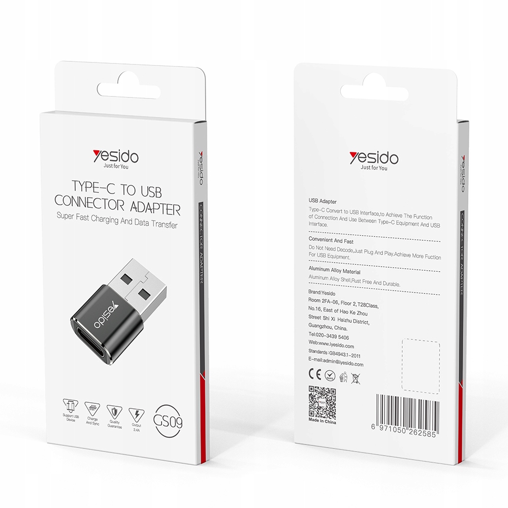 Mini Aluminum Alloy USB Type-C U-Disk Card Reader Mouse Convert OTG Adapter Black – Niezbędne akcesorium do nowoczesnych urządzeń