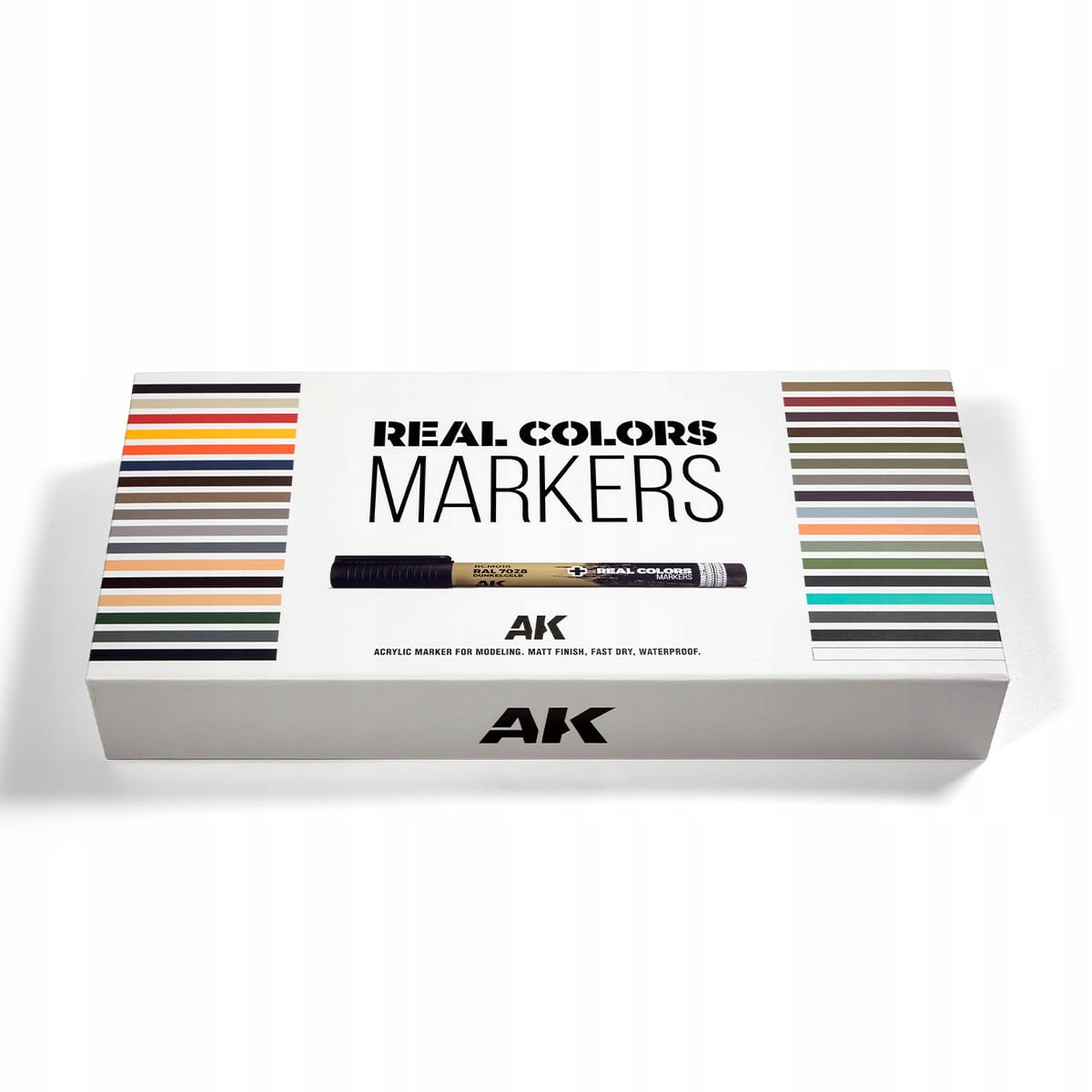 AK Interactive: Real Colors Markers - Zestaw 34 kolorów do malowania modeli
