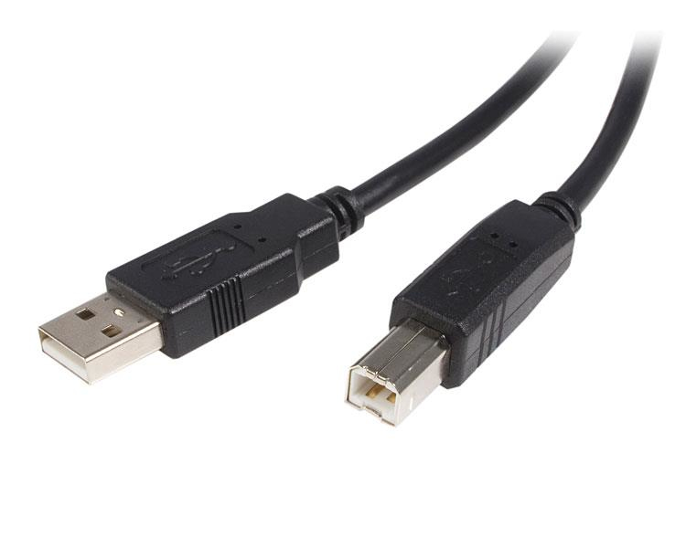 Kabel USB-A do USB-B 3 m Czarny (USB2HAB3M) – Niezawodne połączenie dla Twojego komputera