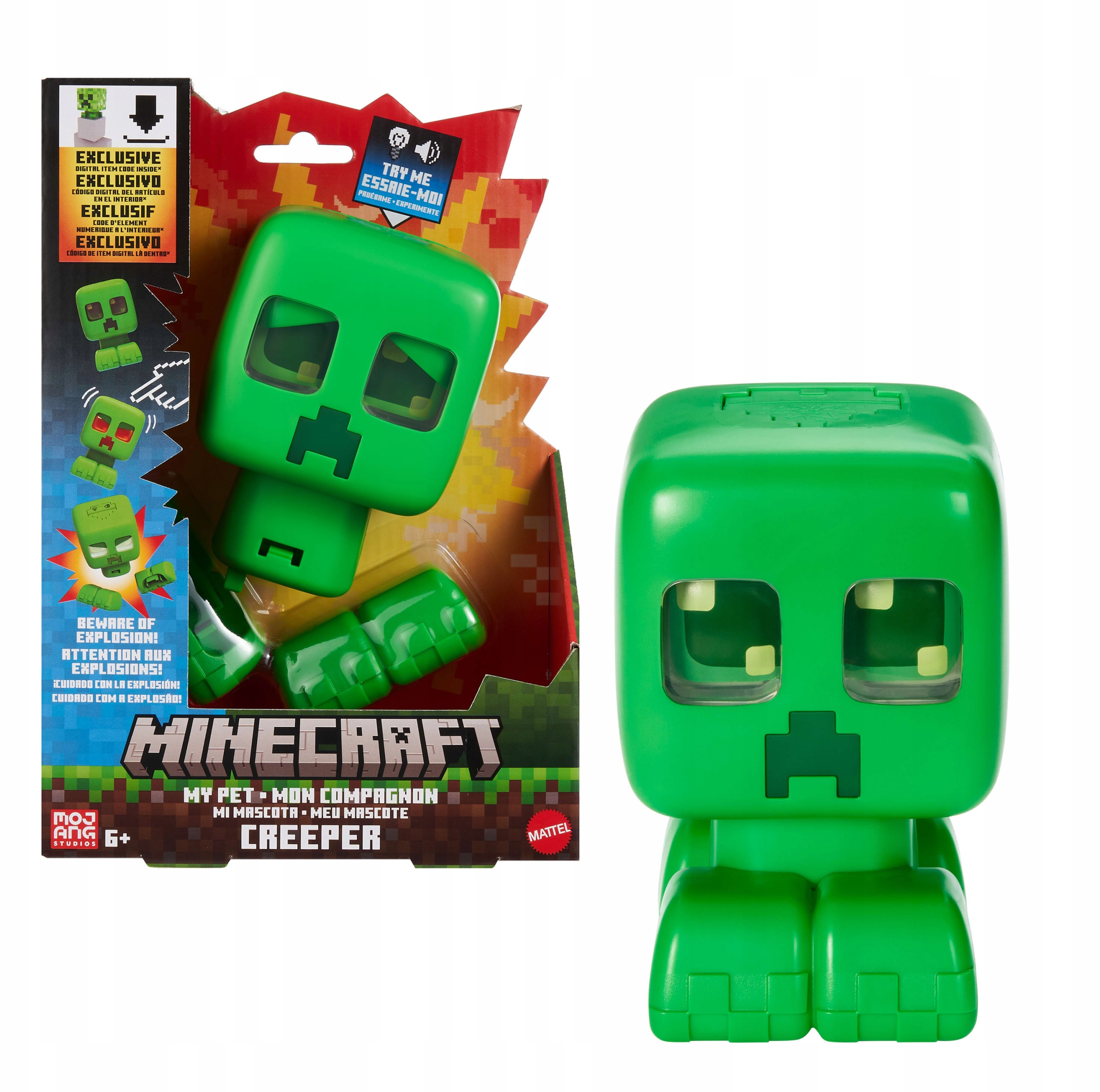 MINECRAFT - Figurka My Pet Creeper (JGX49) – Interaktywna zabawa dla fanów
