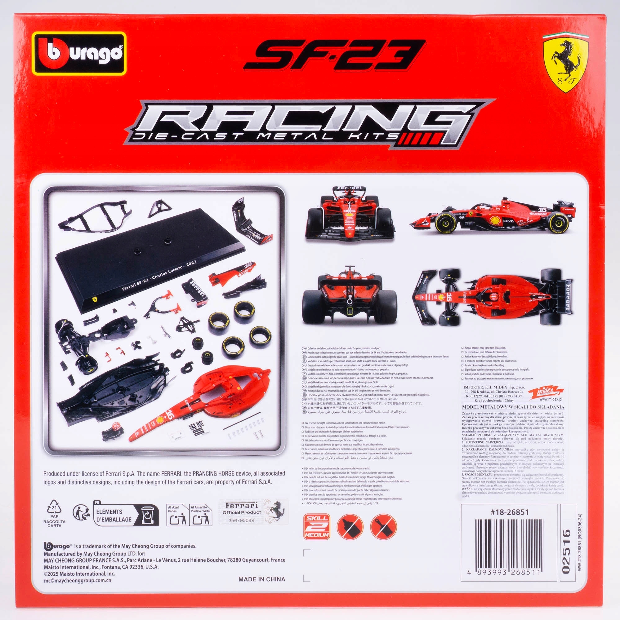 Oryginalny produkt marki Bburago – Licencjonowany model wyścigowy