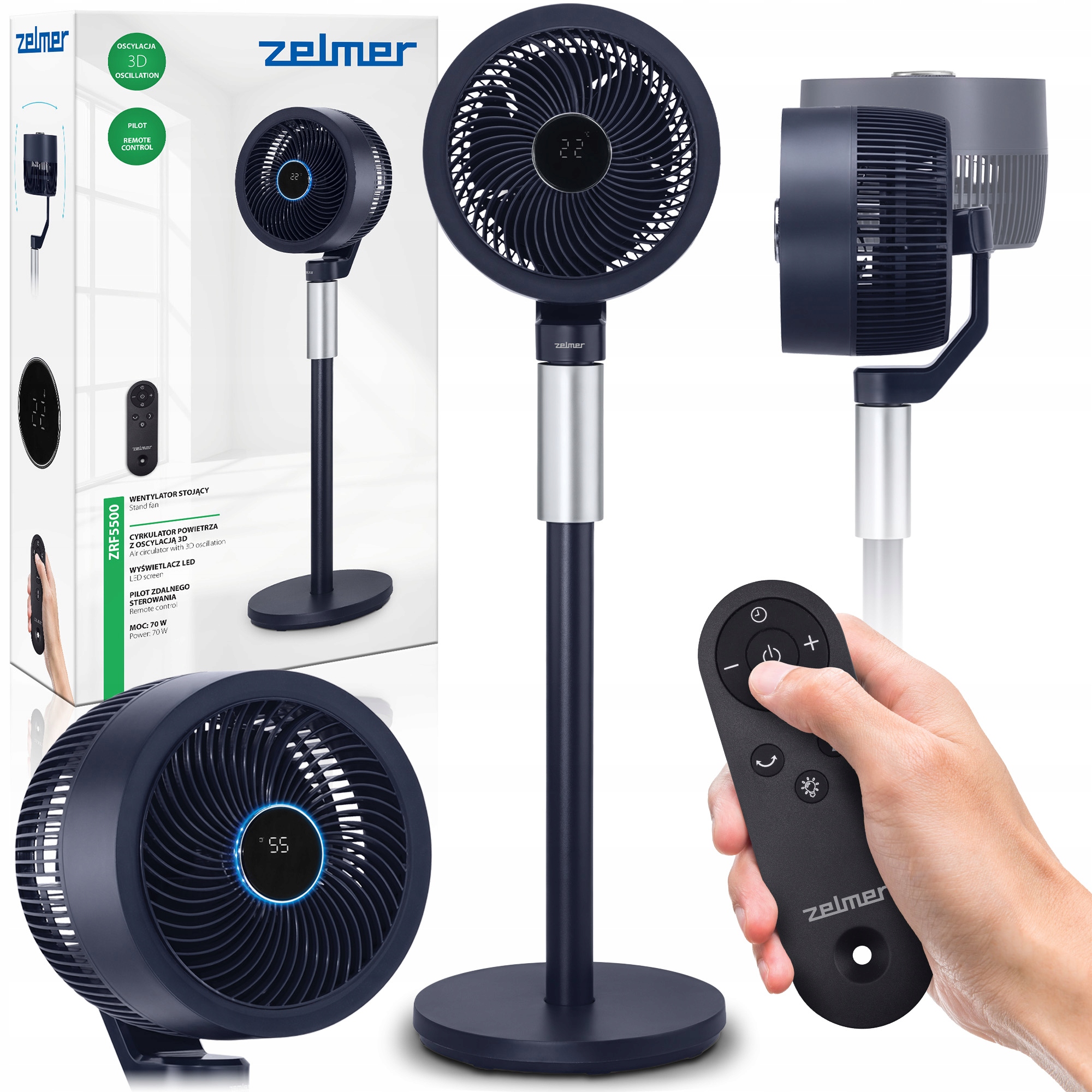 Zelmer ZRF5500 – Wentylator z inteligentną cyrkulacją powietrza