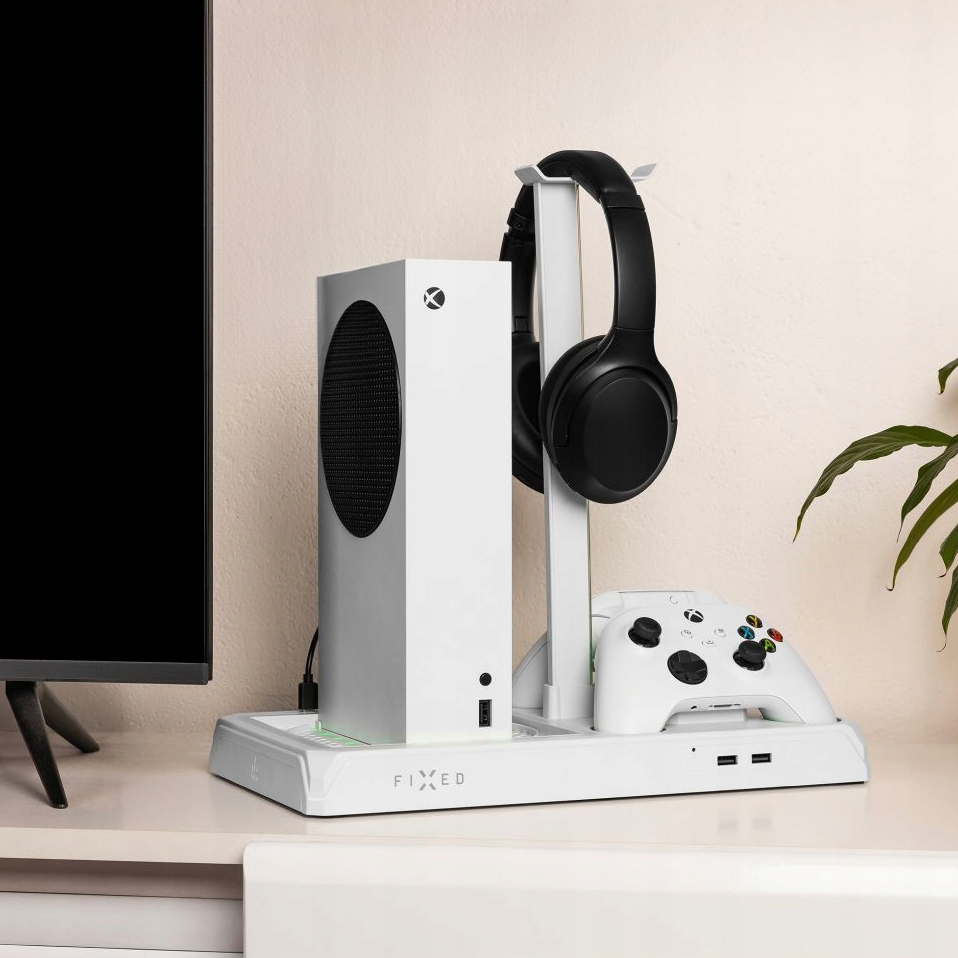 Organizer na gry i demontowalny stojak na słuchawki