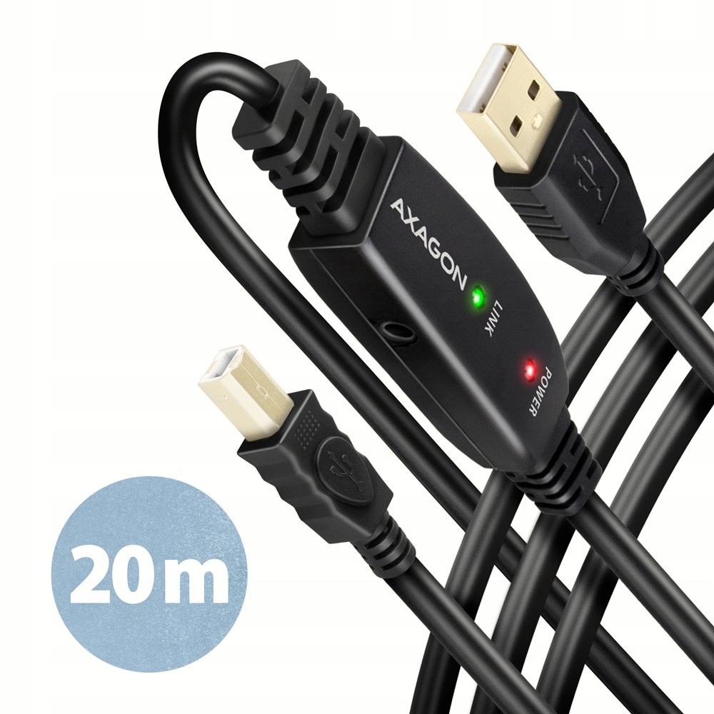 Wydajność i zasięg – Podłącz urządzenia USB-B na odległość 20 metrów