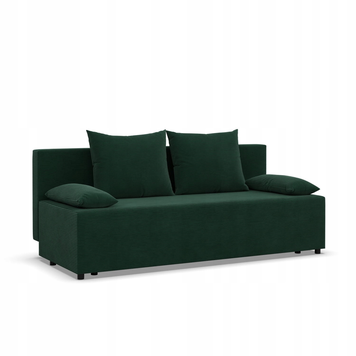 Kanapa rozkładana Vista – Elegancja i funkcjonalność w butelkowej zieleni