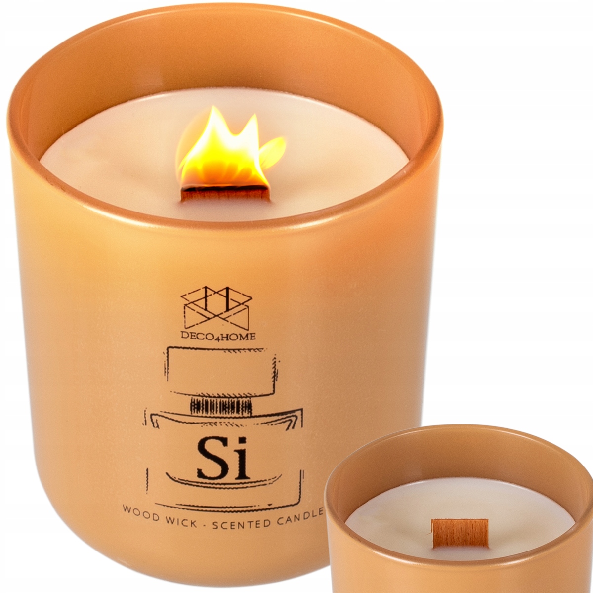 Świeca w szkle Si (kolor szkła złoty) SW004 DECO4HOME – Elegancja i aromat w Twoim wnętrzu