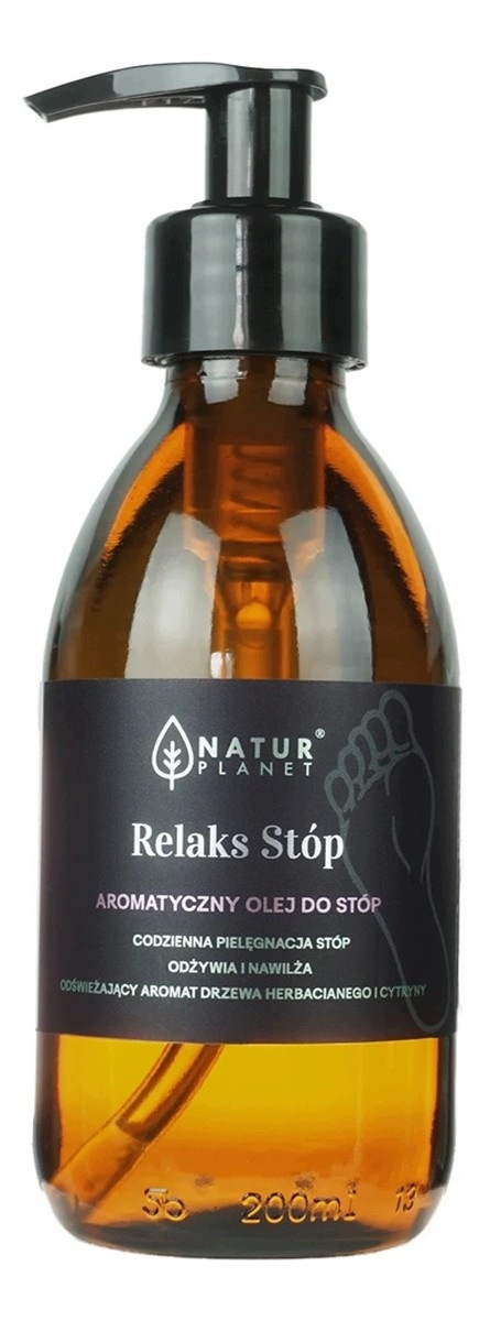 NATUR PLANET Olej do masażu Relaks Stóp 200ml – Idealne rozwiązanie dla zmęczonych stóp