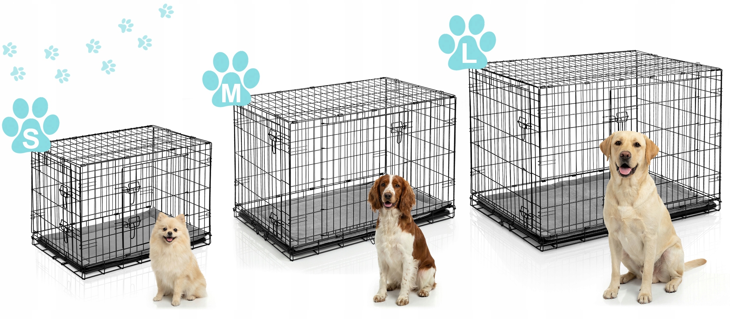 Klatka kennelowa dla psa z legowiskiem 107 x 71 x 77 cm PH-202 EDUKAMP – Idealne miejsce dla Twojego pupila