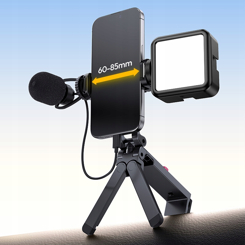 Stabilne mocowanie telefonu o szerokości od 60 do 95 mm