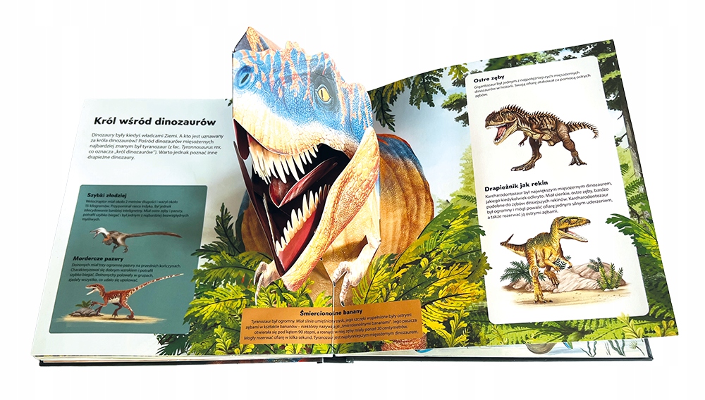 Opisy ponad 40 gatunków dinozaurów i zwierząt prehistorycznych