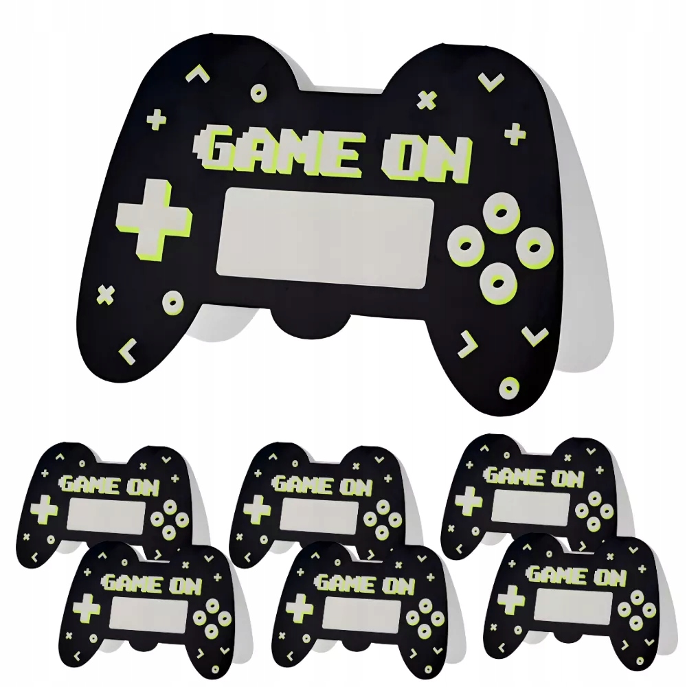 PartyDeco ZPP4 – Zaproszenia na dziecięce przyjęcia w stylu Gamepad