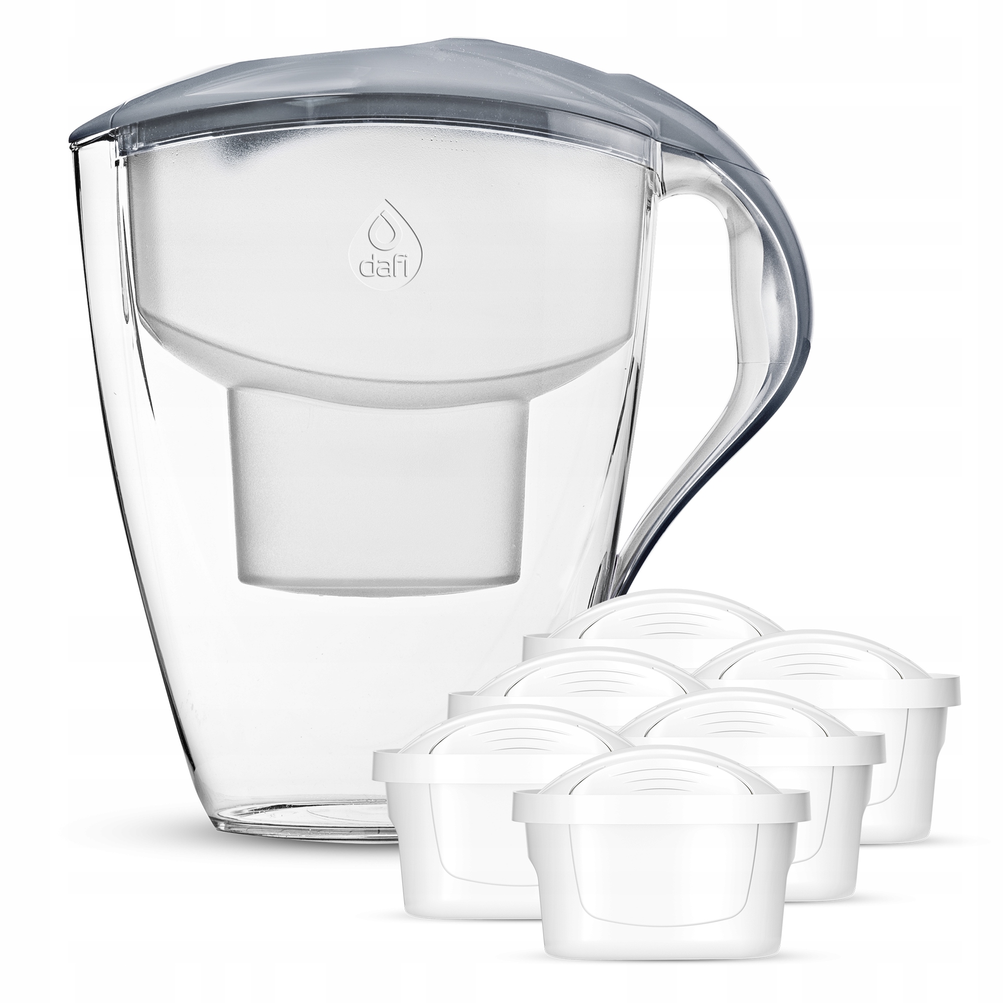 Dzbanek Filtrujący Dafi ASTRA Stalowy 3l Kalendarzowy 6 Wkładów Unimax – Woda czysta i zdrowa