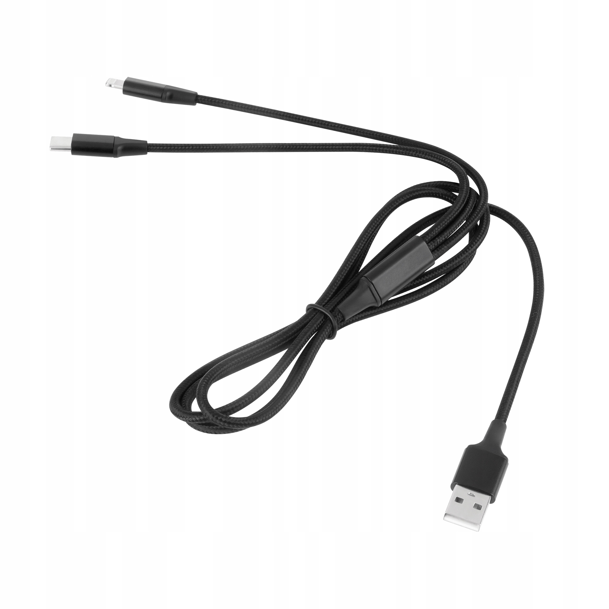 Kabel wtyk USB A - wtyk USB C/ wtyk lightningh (2w1) 1m – Uniwersalne rozwiązanie do ładowania