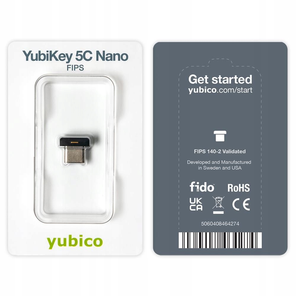 Yubico YubiKey 5C Nano – Klucz bezpieczeństwa USB-C dla Twojego komputera