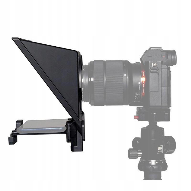 Kompaktowa i przenośna konstrukcja telepromptera