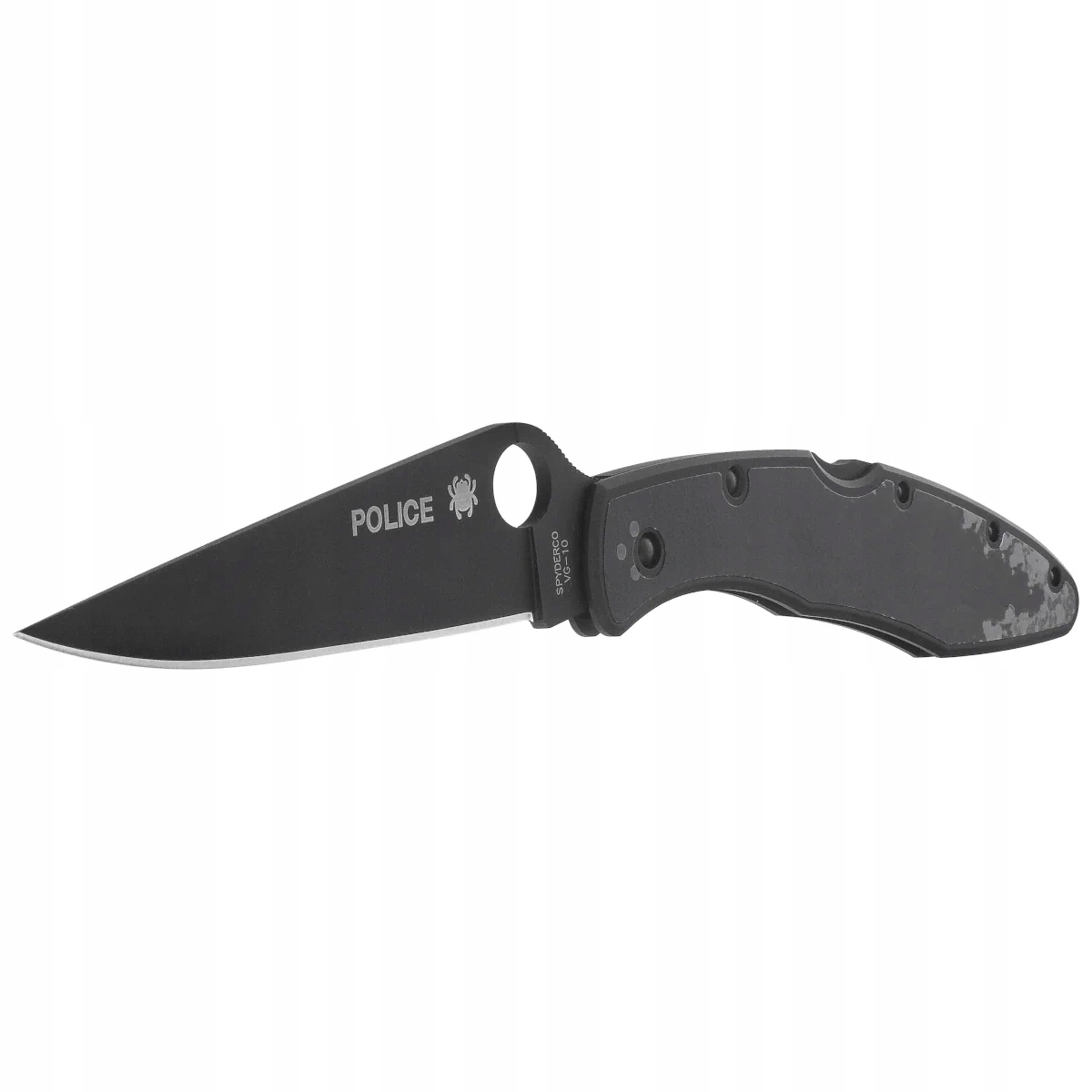 Nóż składany POLICE black SS black blade plain C07BKP – Ikona w świecie noży