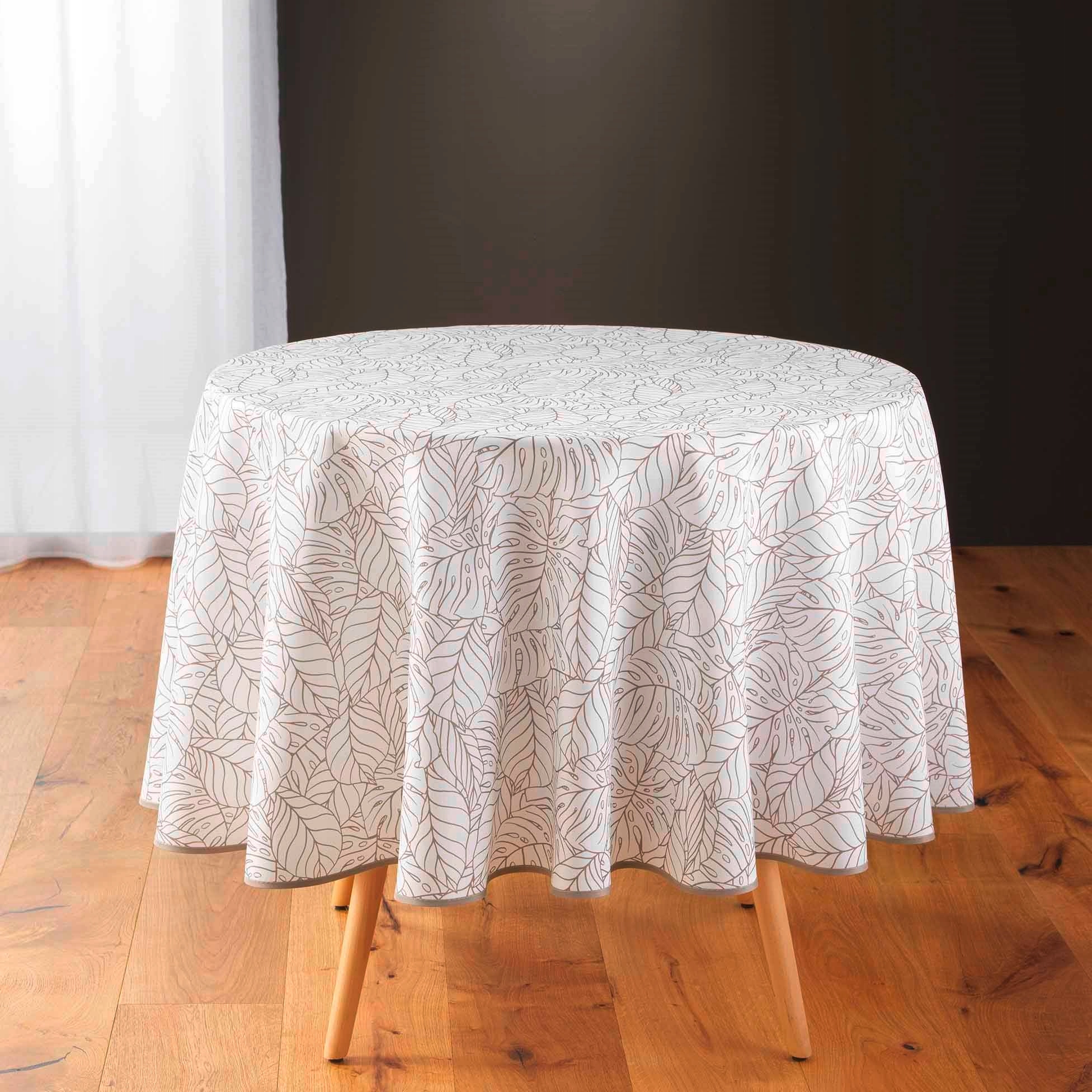 Douceur d`Interieur Okrągły obrus z nadrukiem SOLEA, Ø 180 cm – Elegancki dodatek do Twojego stołu