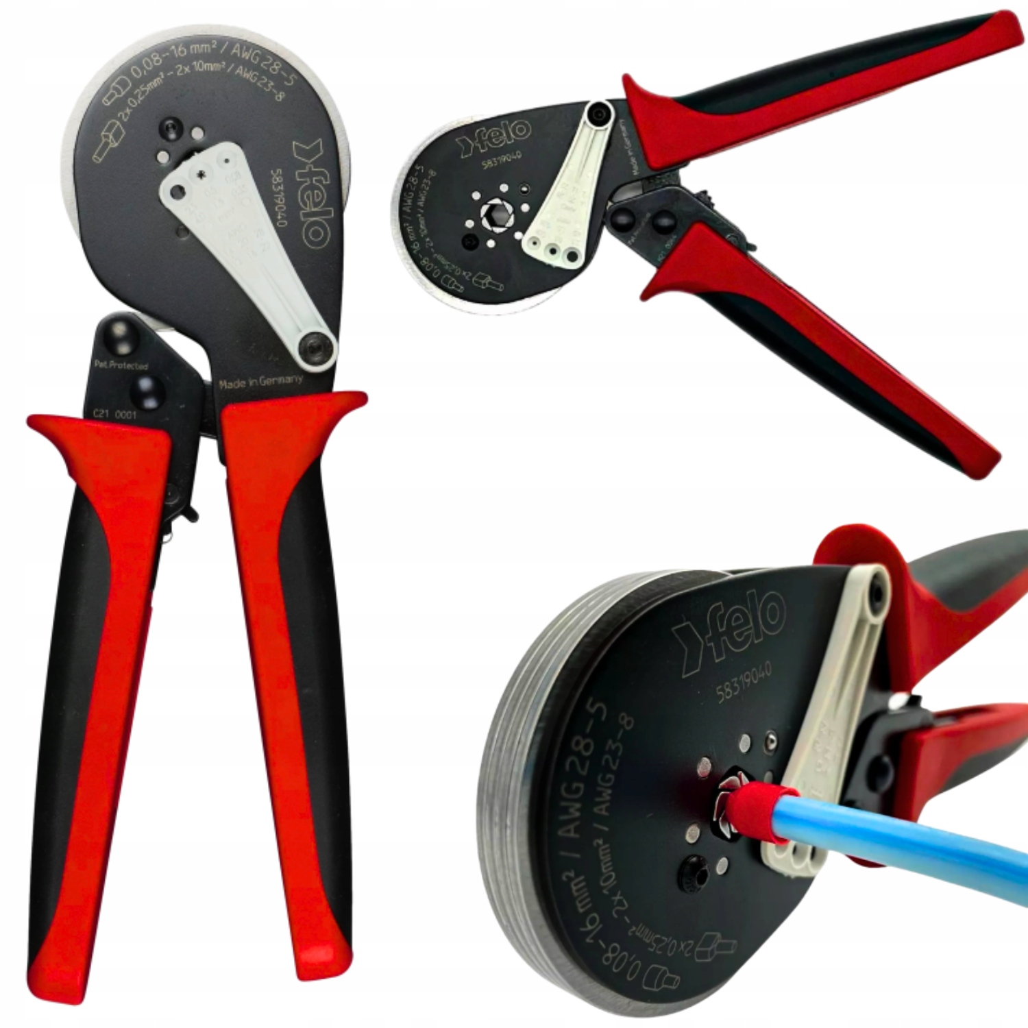 Felo Zaciskarka do tulejek kablowych 0,08 - 16 mm² – Precyzyjne narzędzie do zaciskania