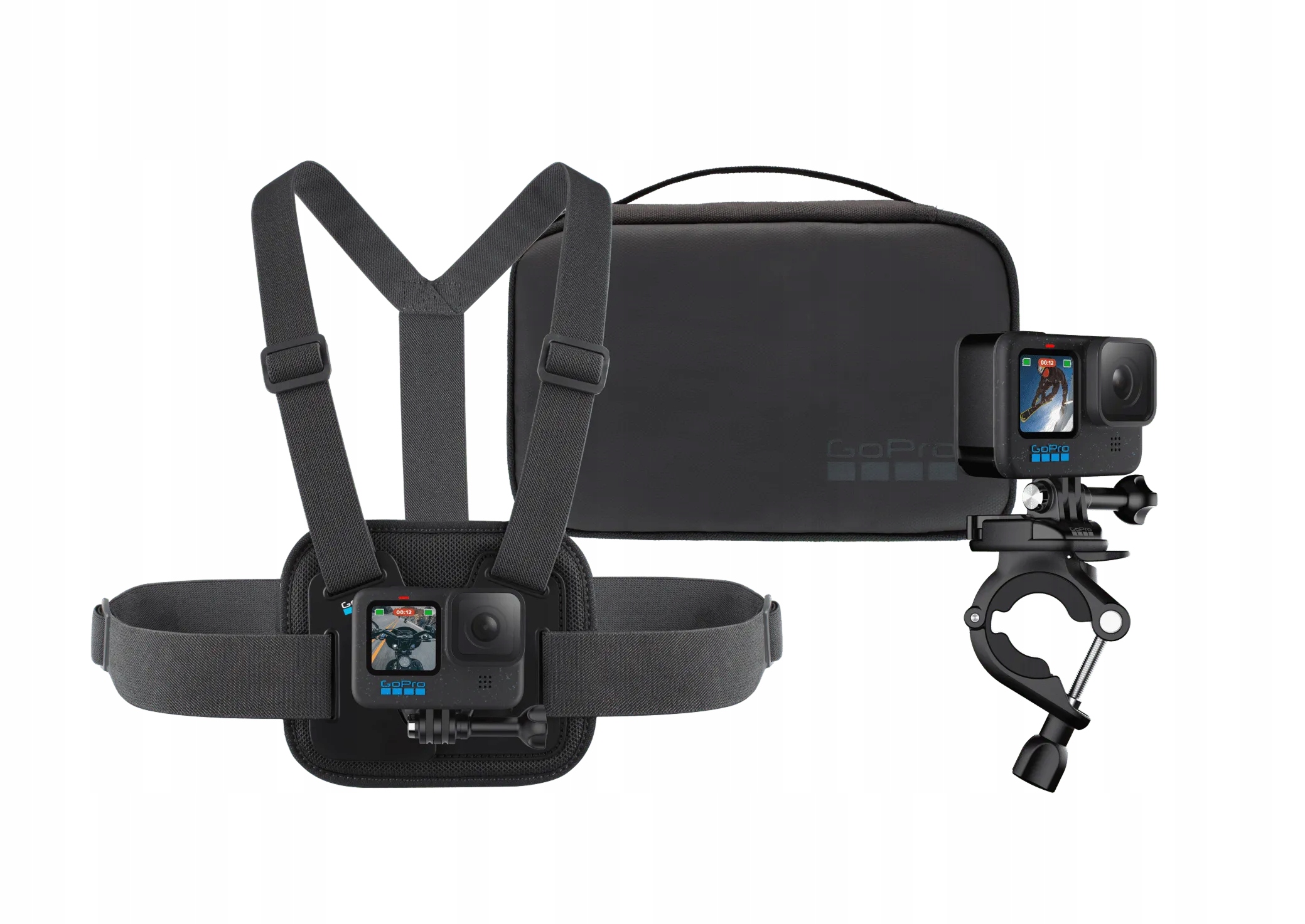 GoPro Sports Kit (Chesty + uchwyt na kierownicę + etui na kamerę) – Idealny zestaw akcesoriów do akcji