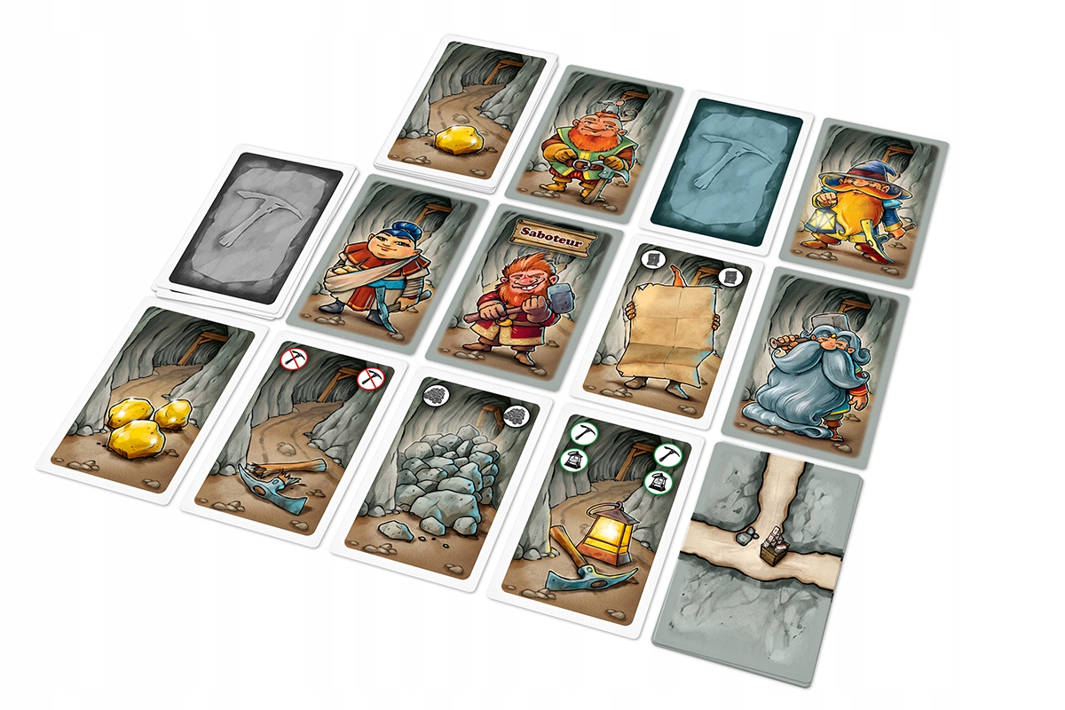 Elementy gry – Karty korytarzy, bryłek złota i akcji