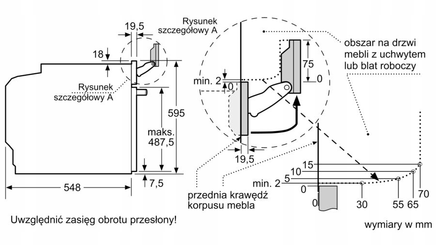 Wysoka pojemność 71 l i efektywność energetyczna A+