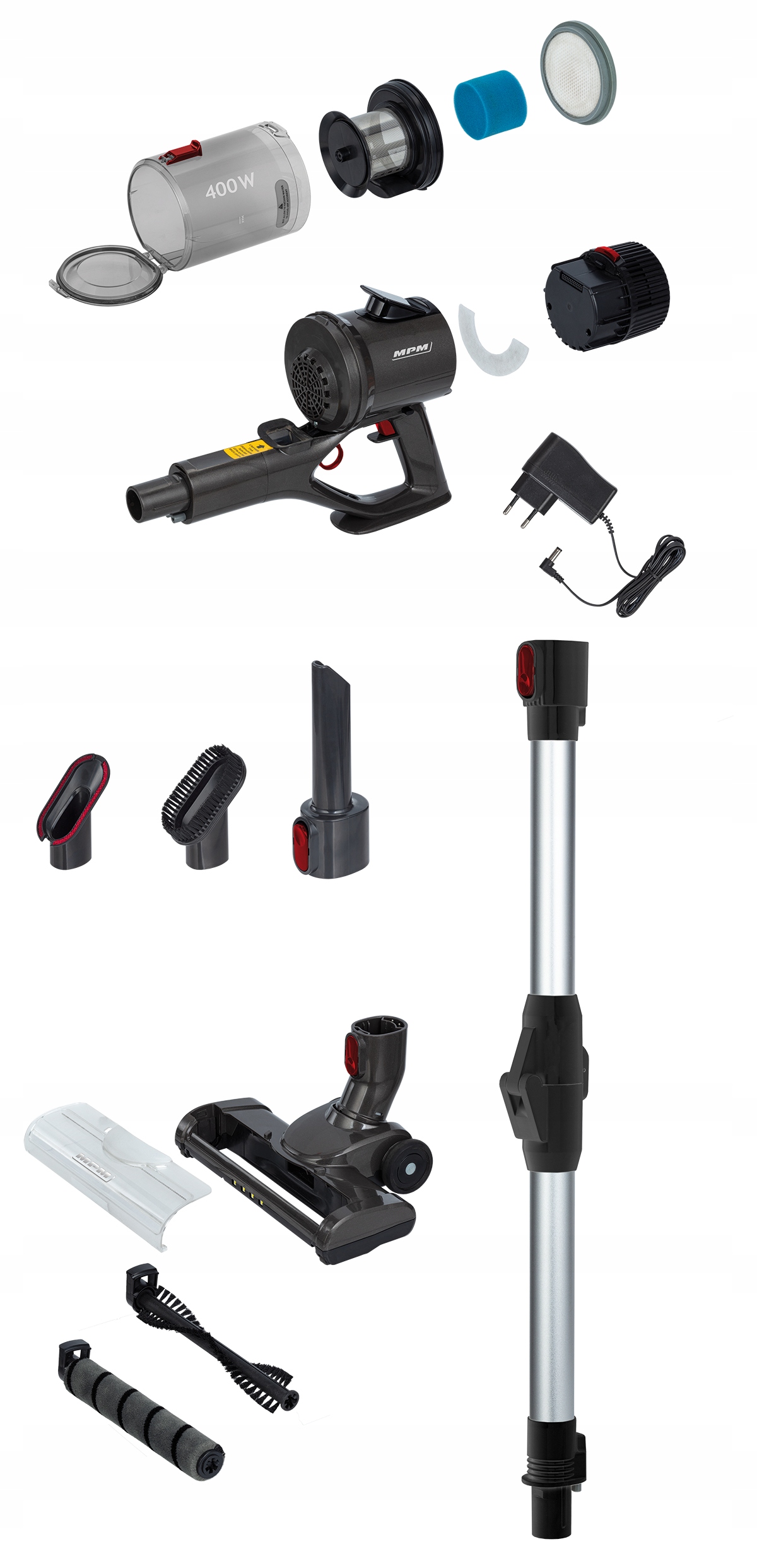 Dodatkowe akcesoria w zestawie – Rozszerzone możliwości sprzątania