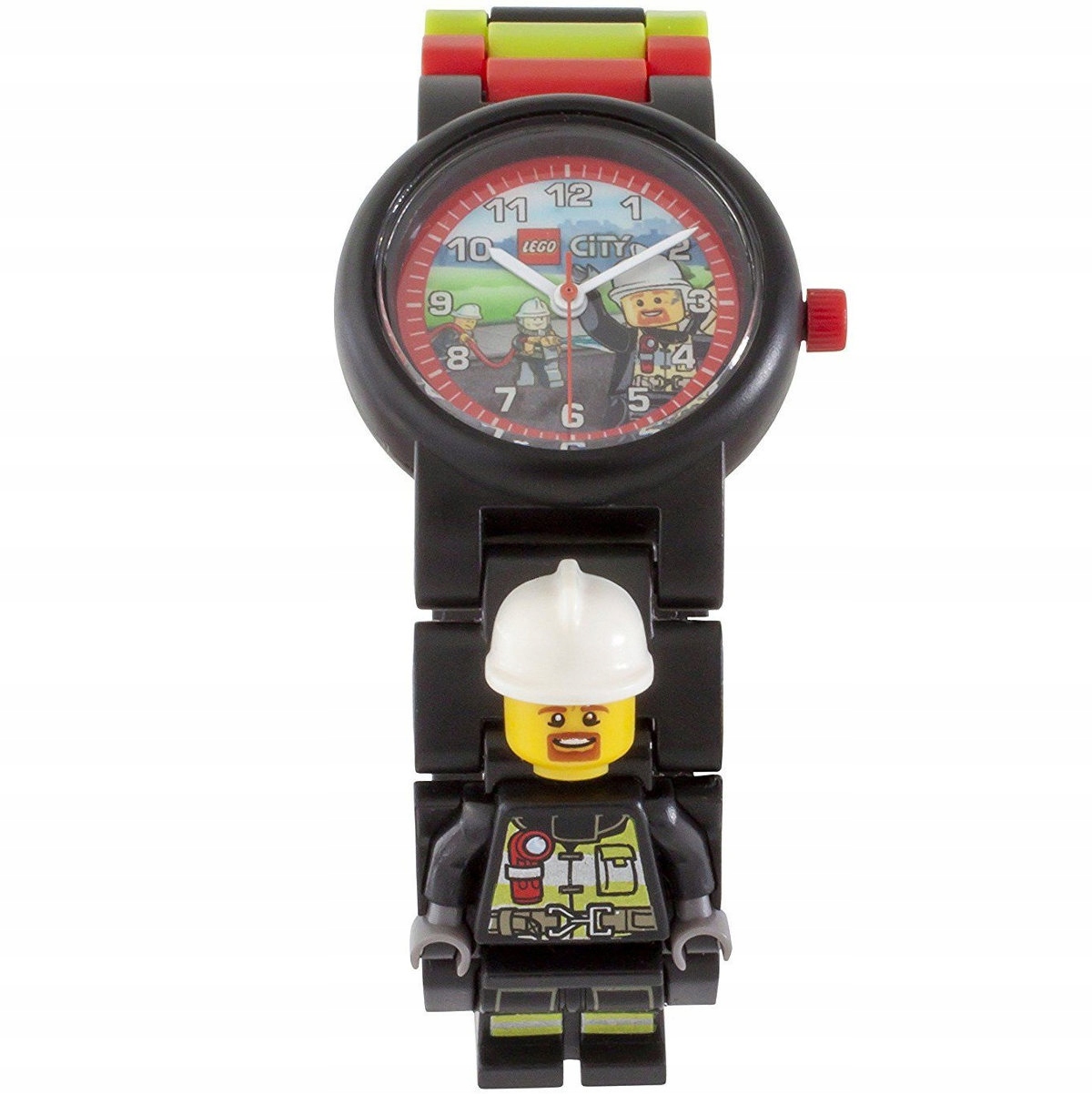 Oryginalny zegarek LEGO® z figurką strażaka