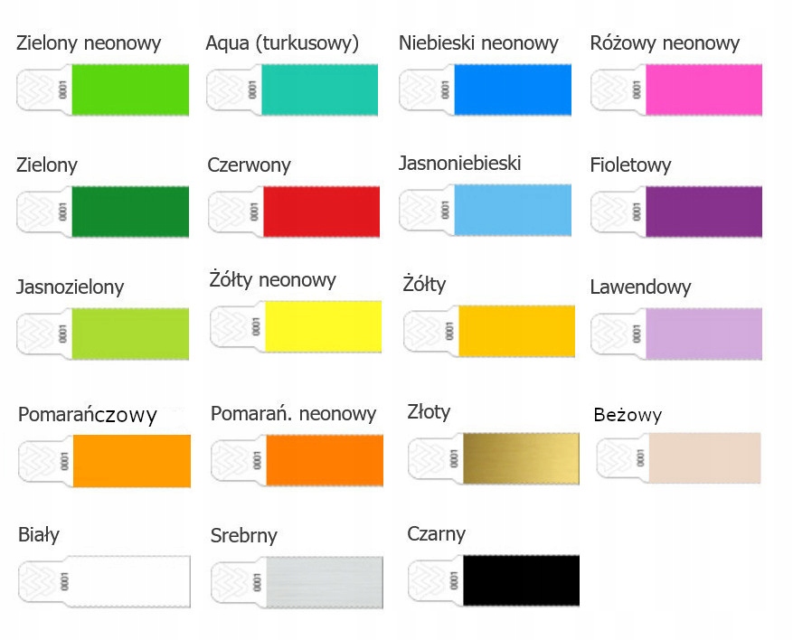 Opaski na rękę TYVEK 19mm Dyskoteka – Idealne na każdą imprezę