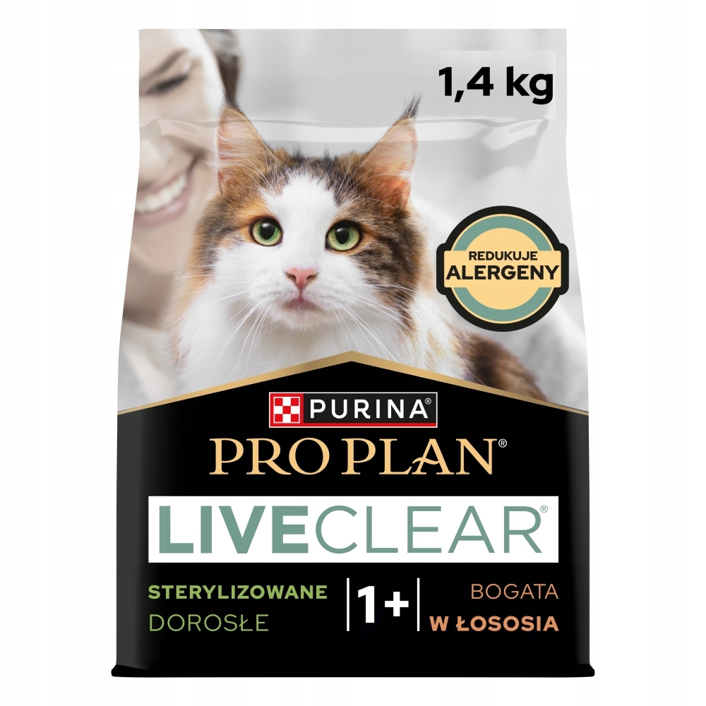PRO PLAN LiveClear Karma dla dorosłych kotów po zabiegu sterylizacji bogata w łososia 1,4 kg – Innowacyjne żywienie dla zdrowia Twojego kota