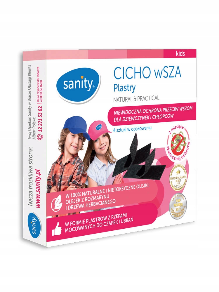 CICHO Plastry Sanity Kids – ochrona przed wszami